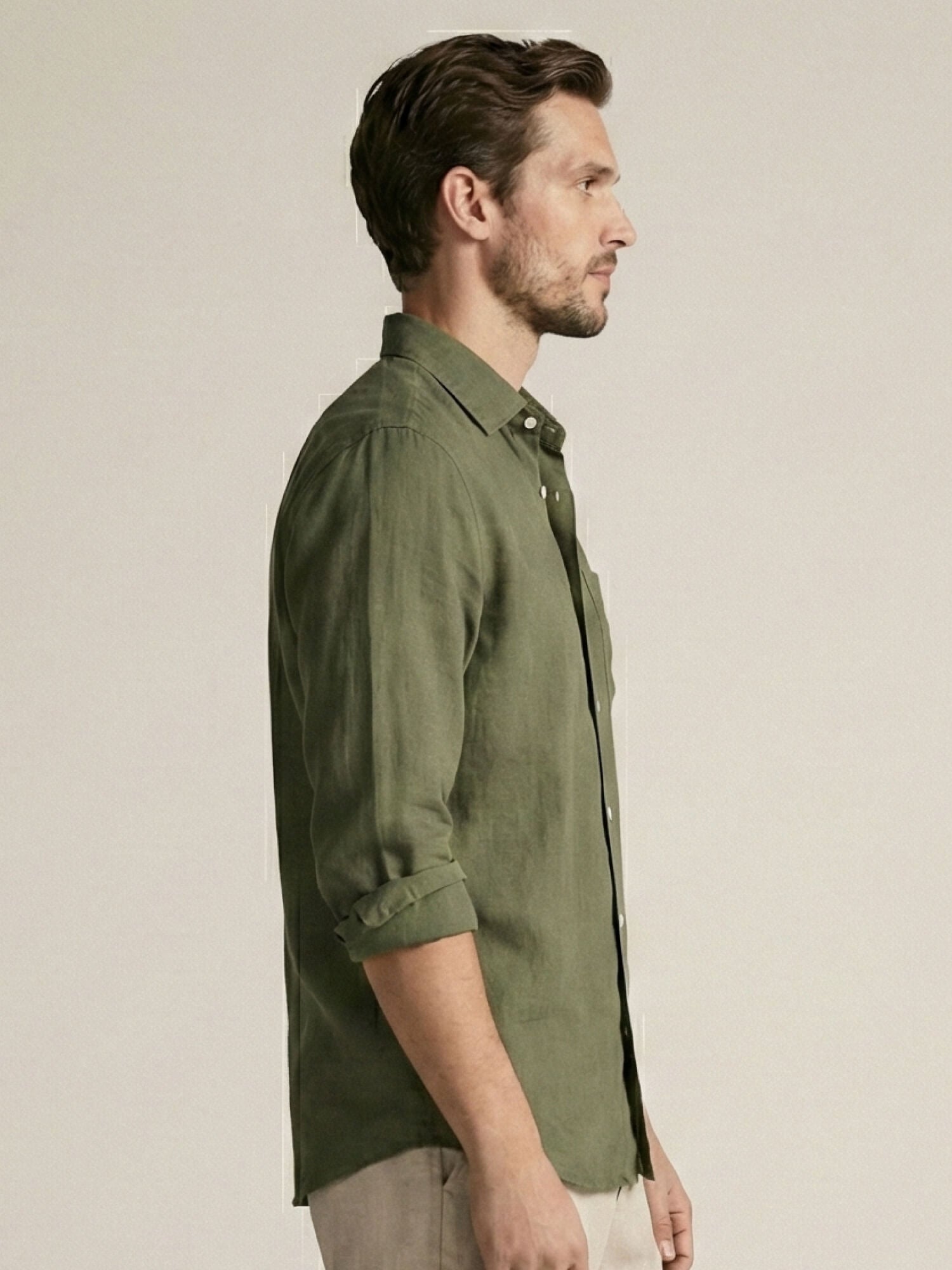 Forest Green 100% Pure Linen Classic