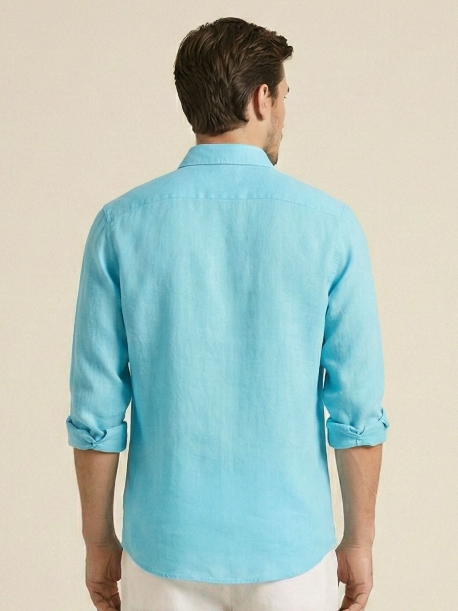 Sky Blue 100% Pure Linen Classic
