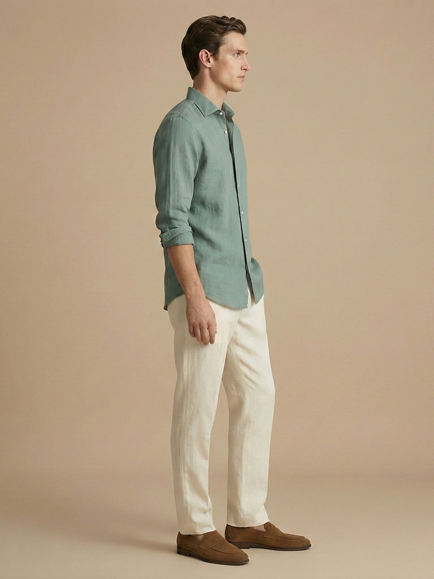 Sage Green 100% Pure Linen Shirt