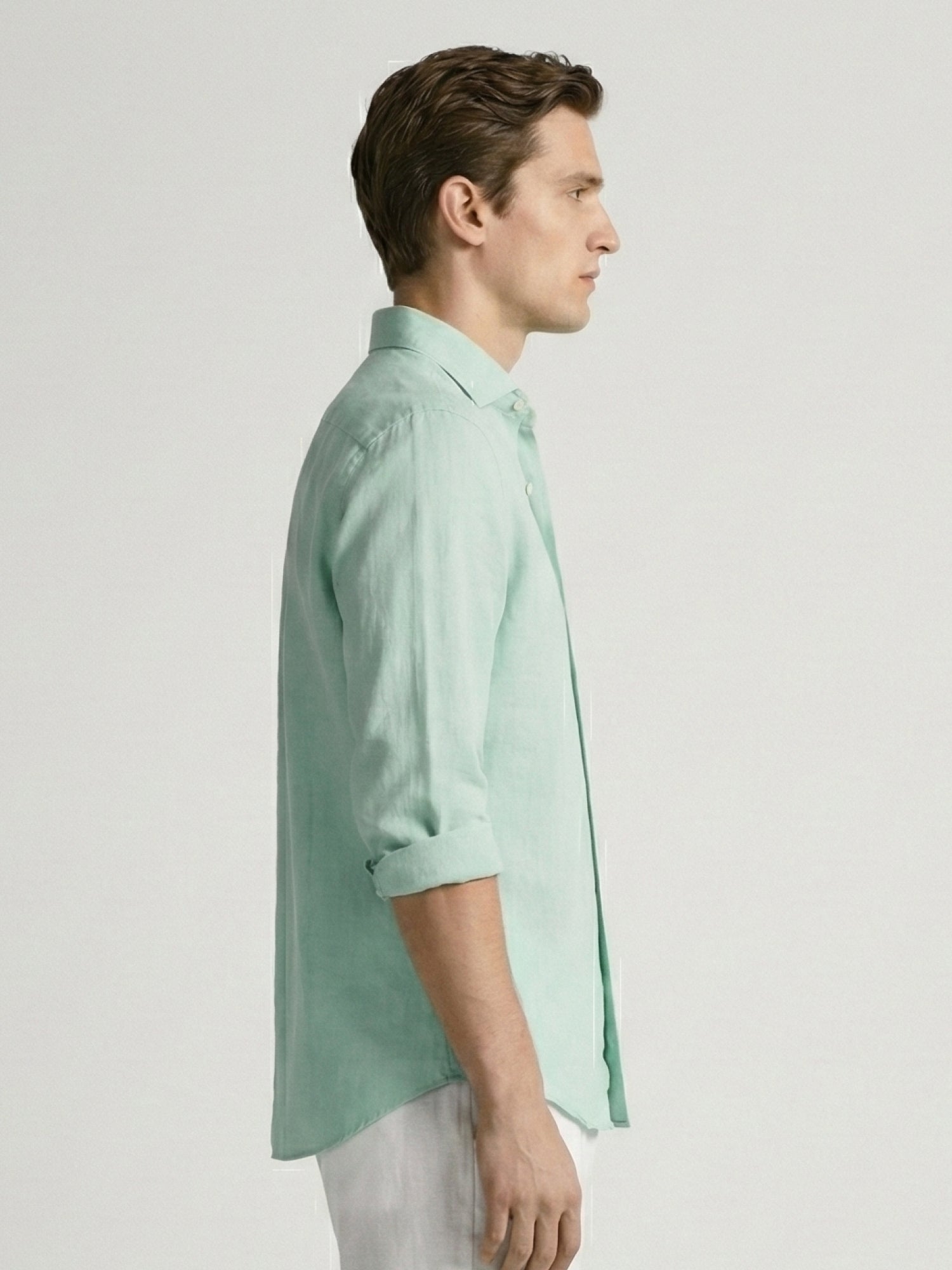 Aqua Mint 100% Pure Linen Shirt