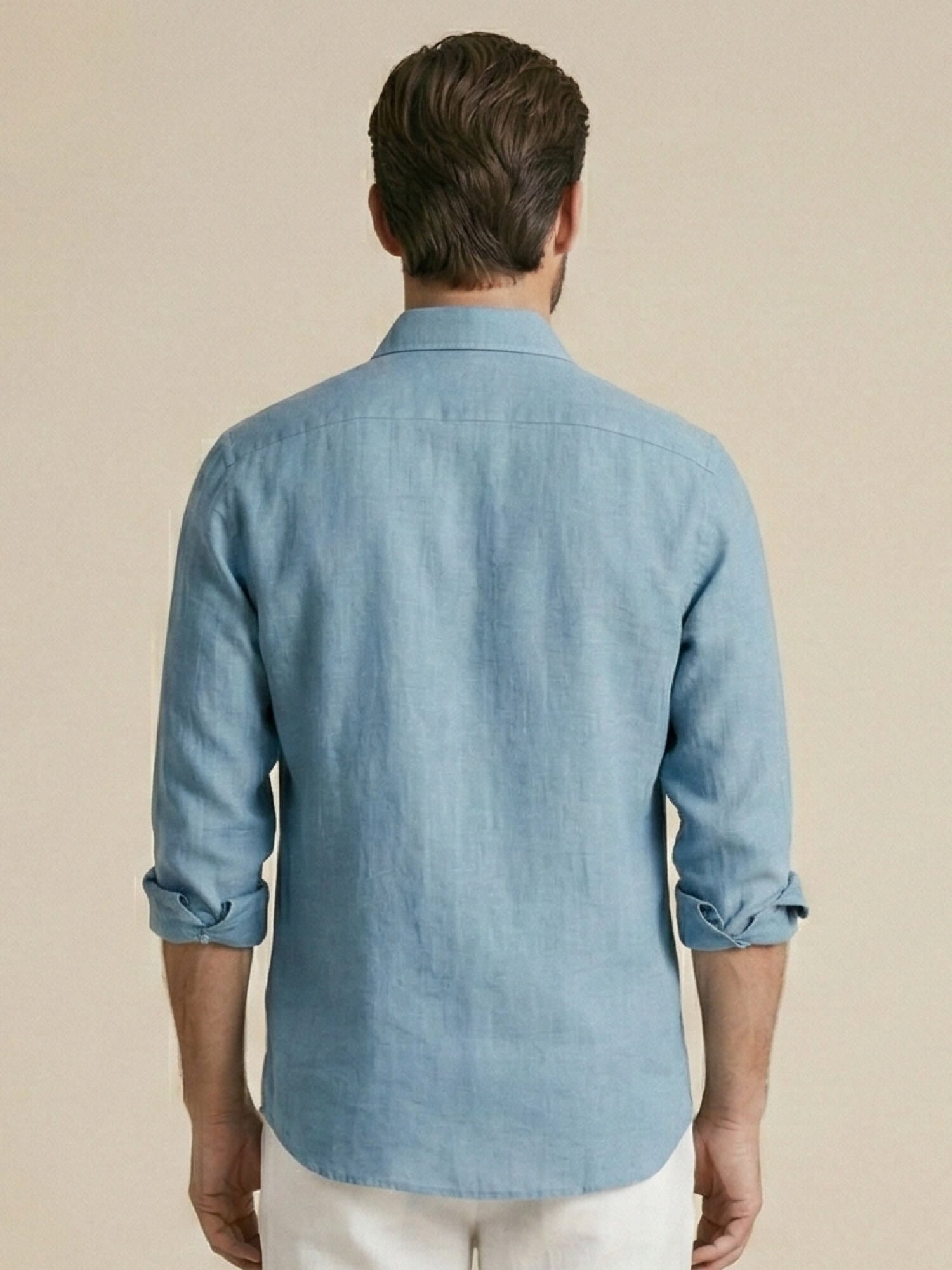 Atlantic Blue 100% Pure Linen Shirt