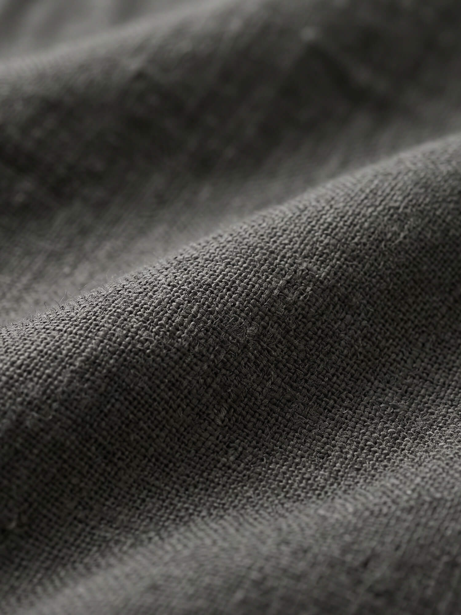 Charcoal Gray 100% Pure Linen Shirt