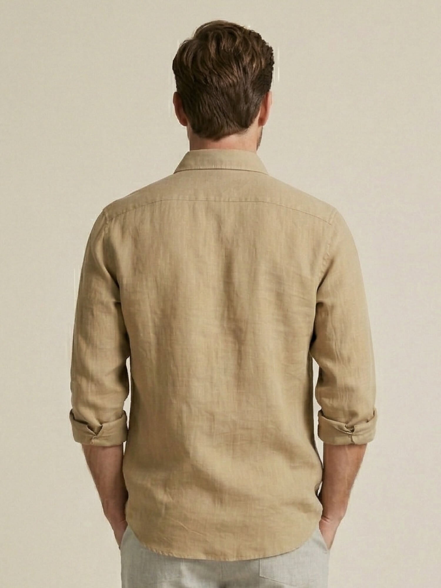 Desert Khaki 100% Pure Linen Shirt