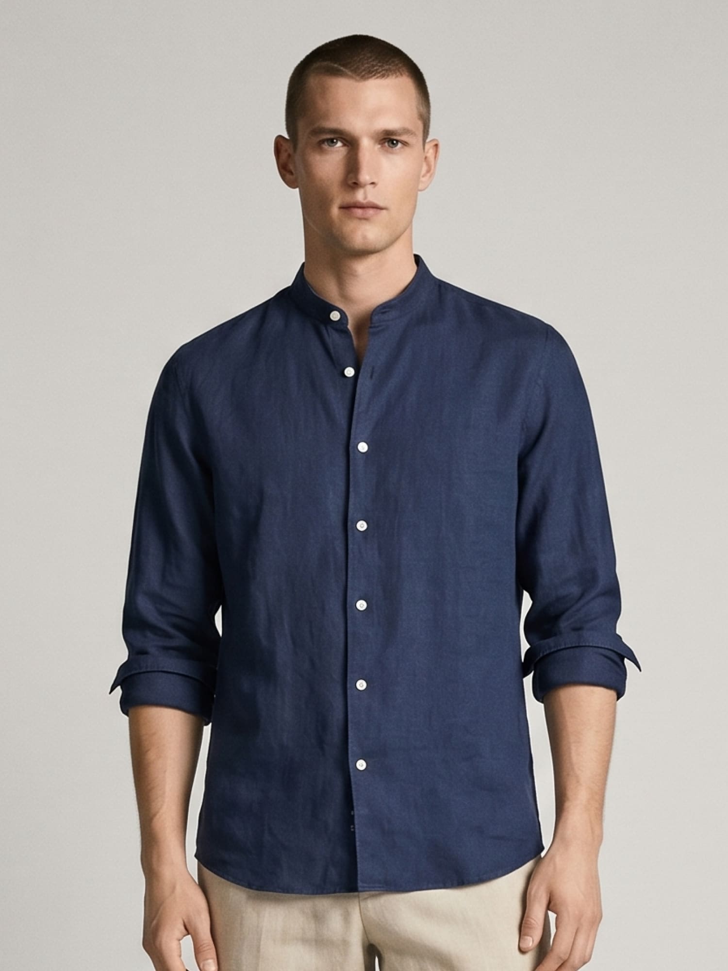 Navy Mandarin 100% Pure Linen