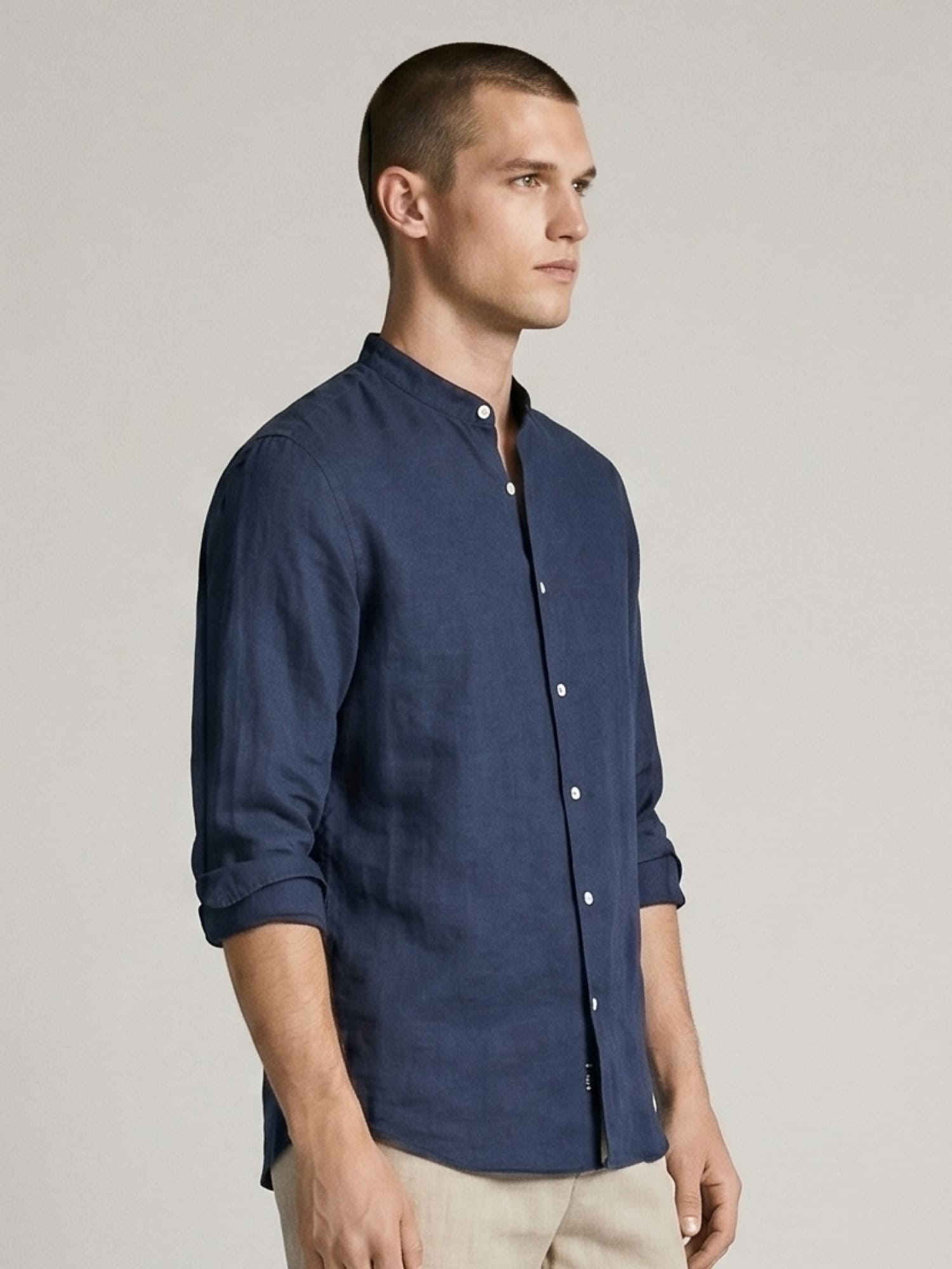 Navy Mandarin 100% Pure Linen