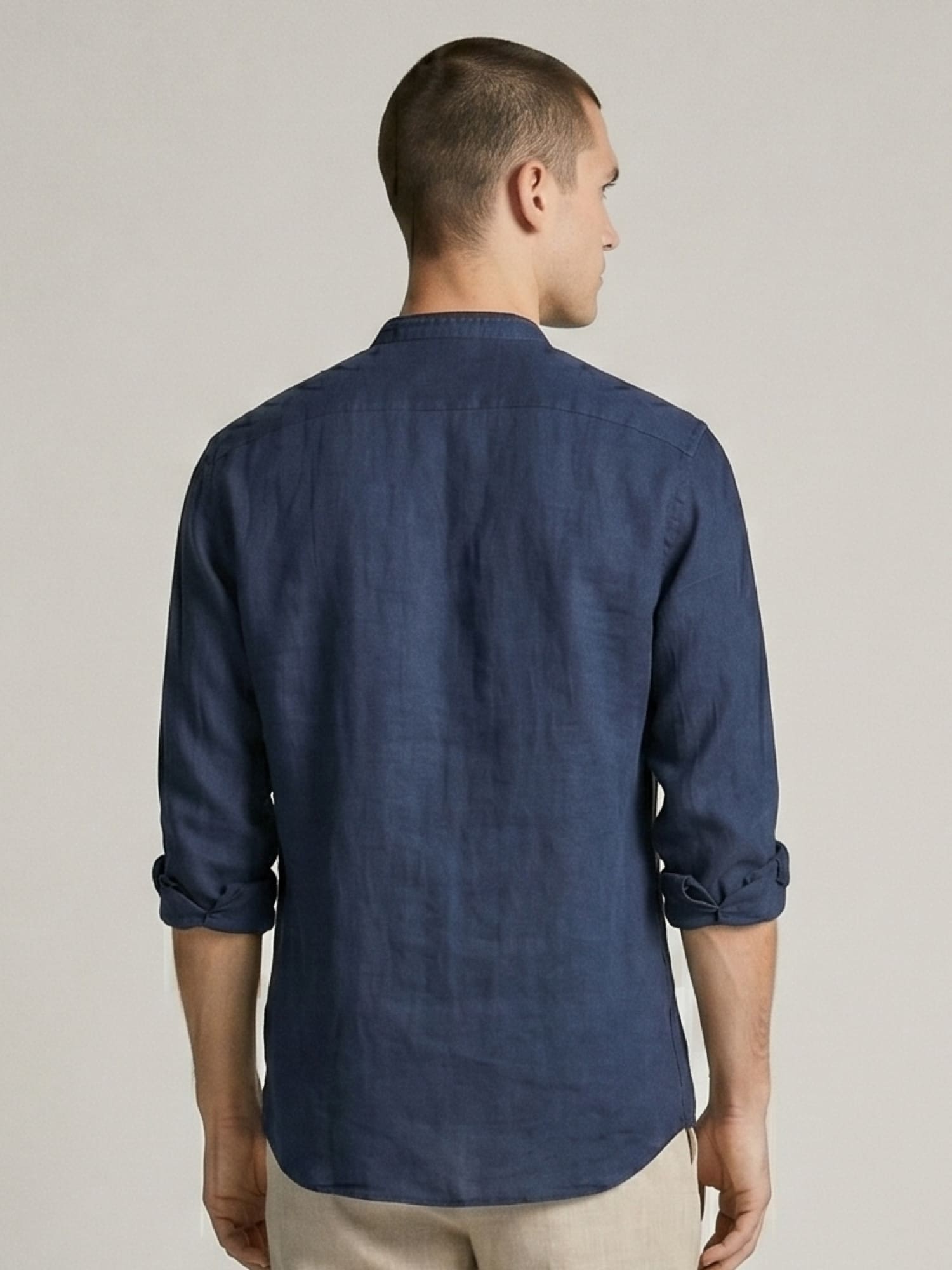 Navy Mandarin 100% Pure Linen
