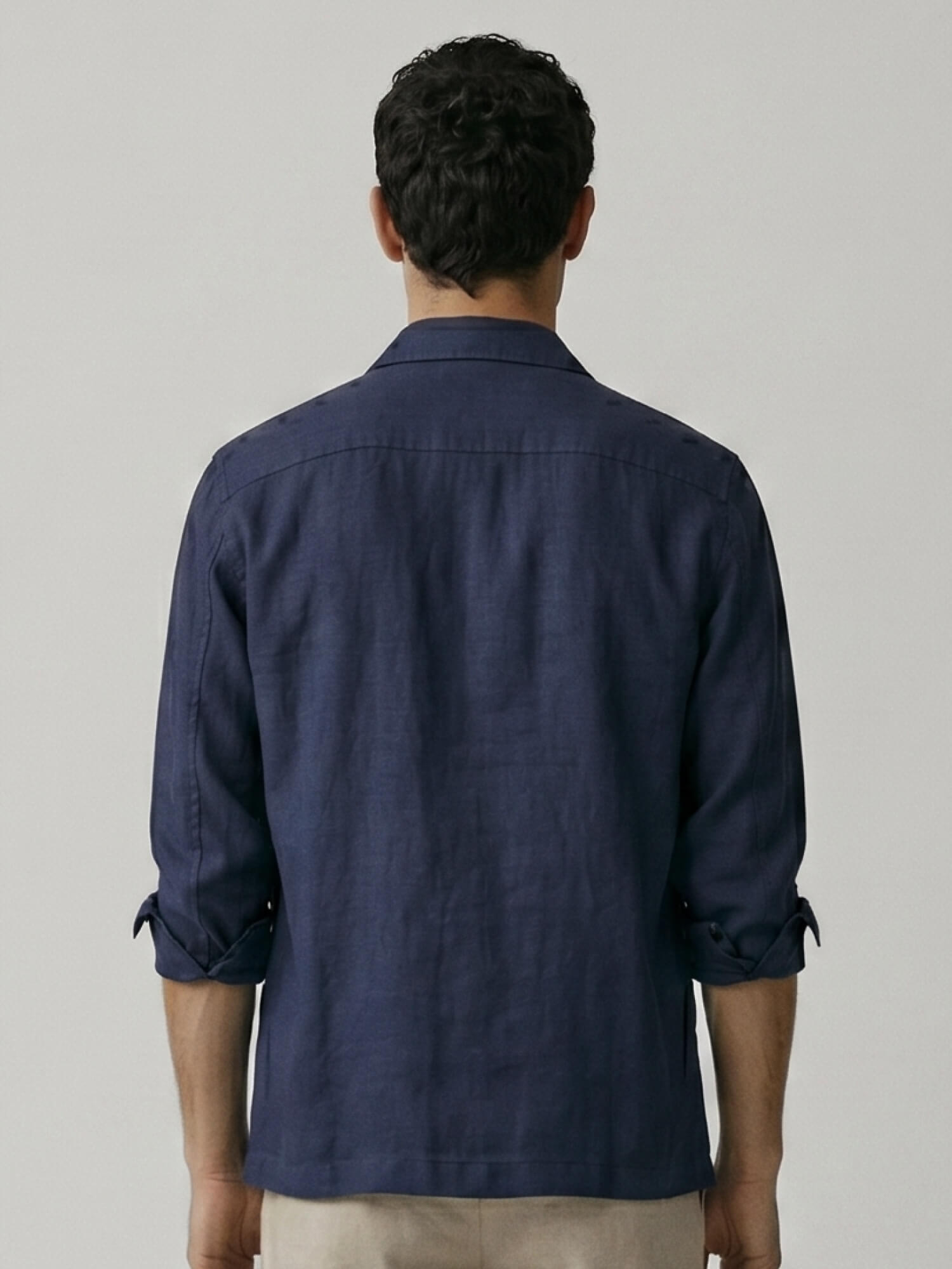 Navy 100% Pure Linen Jacket