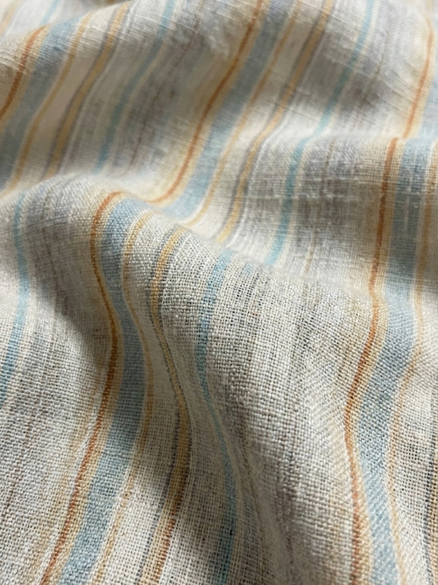 Tuscan Dawn 100% Pure Linen Stripes
