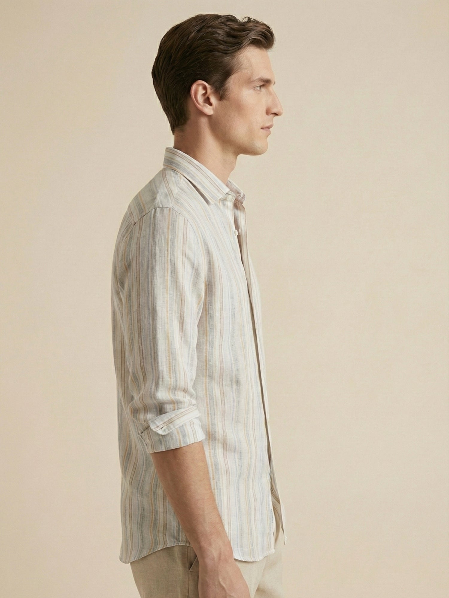 Tuscan Dawn 100% Pure Linen Stripes