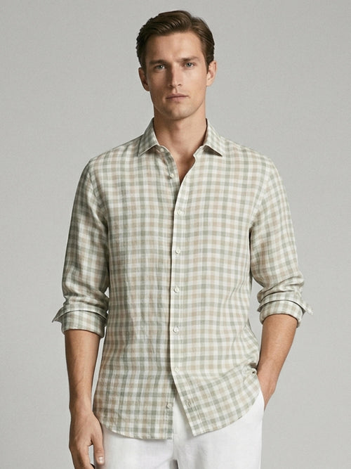 Soft Terrain 100% Pure Linen Checks