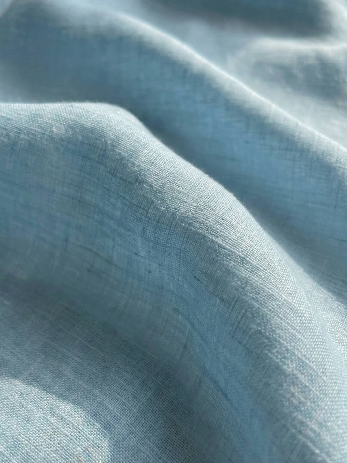 Cloud Blue 100% Pure Linen Button Down