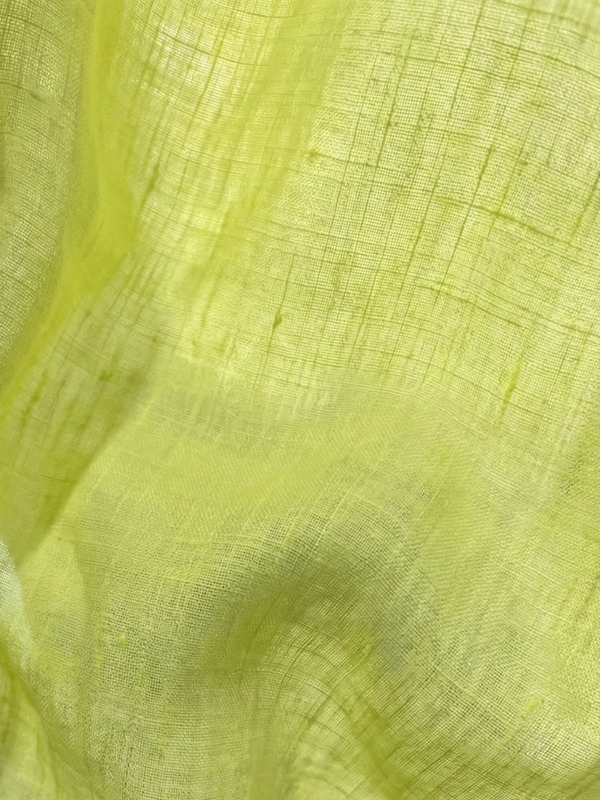 Lime Yellow 100% Pure Linen Button Down