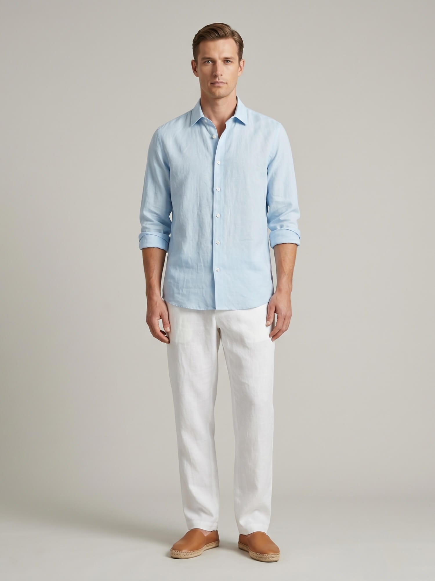 Light Cloud Luxe 100% Pure Linen Shirt
