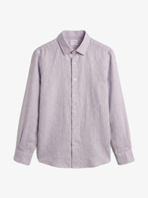 Light Lilac Luxe 100% Pure Linen Shirt