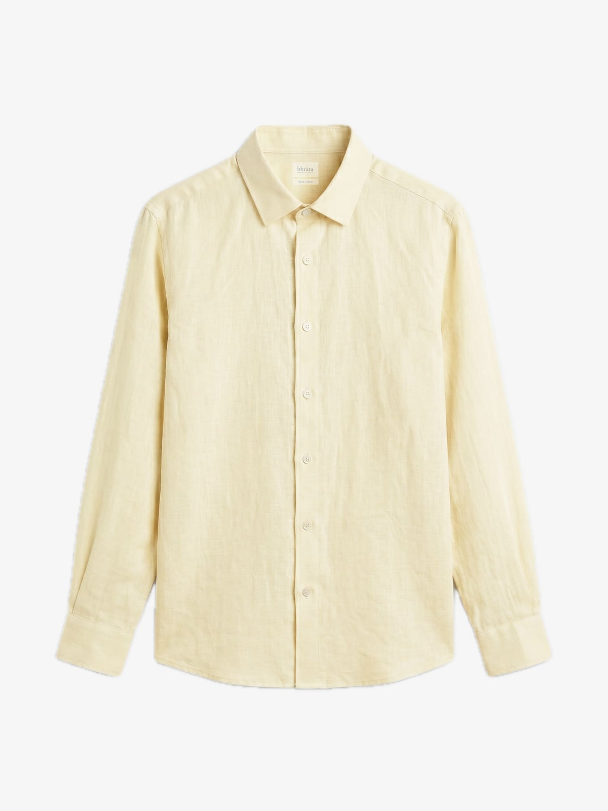 Light Lemon Luxe 100% Pure Linen Shirt