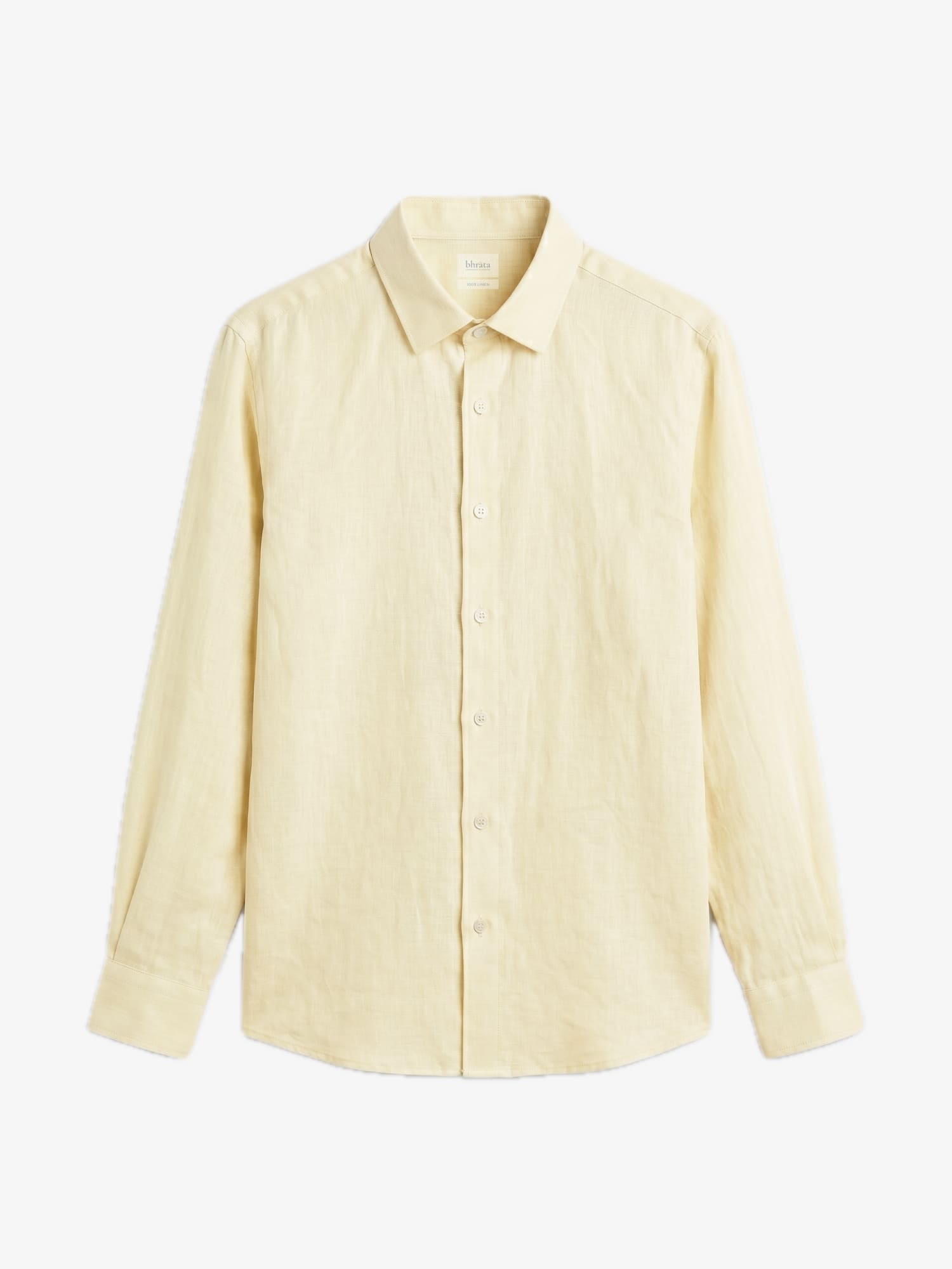 Light Lemon Luxe 100% Pure Linen Shirt