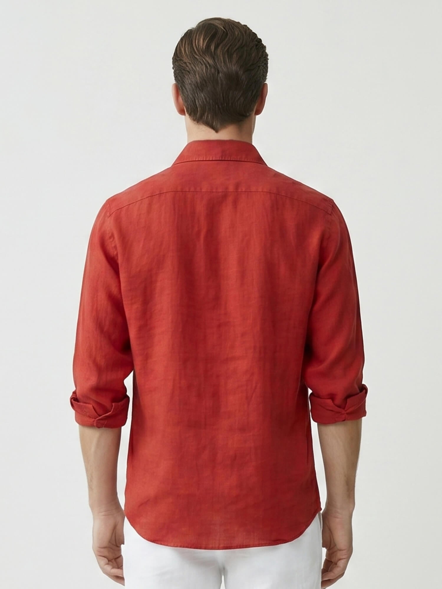 Chilli Red 100% Pure Linen Shirt