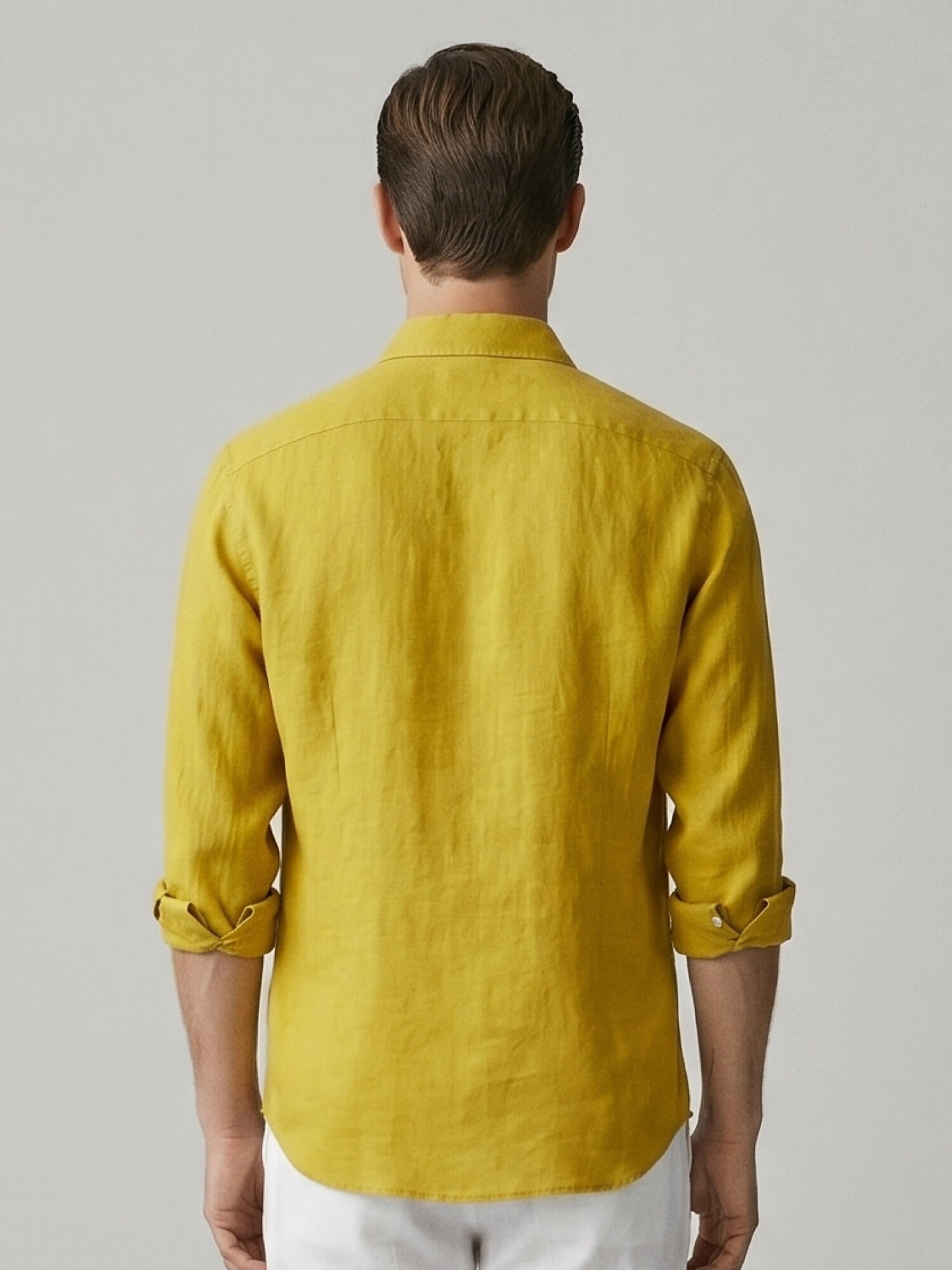 Saffron Yellow 100% Pure Linen Shirt
