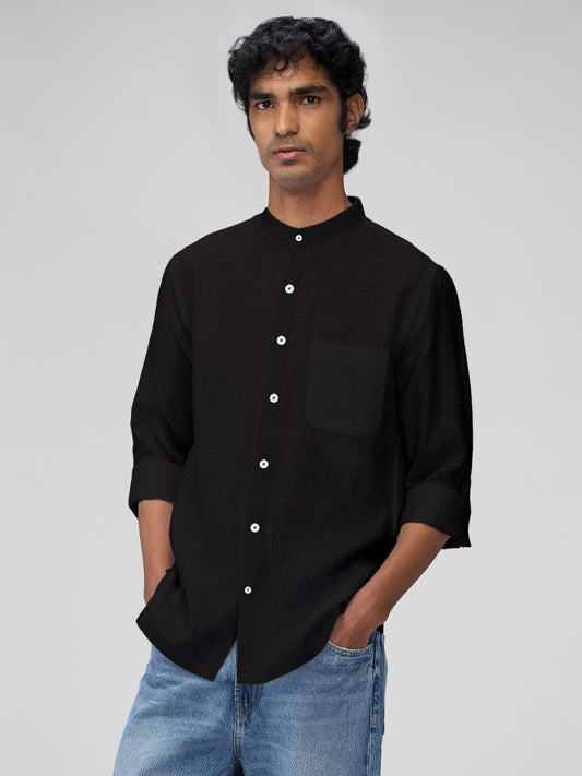 Black Mandarin 100% Pure Linen - Bhrata