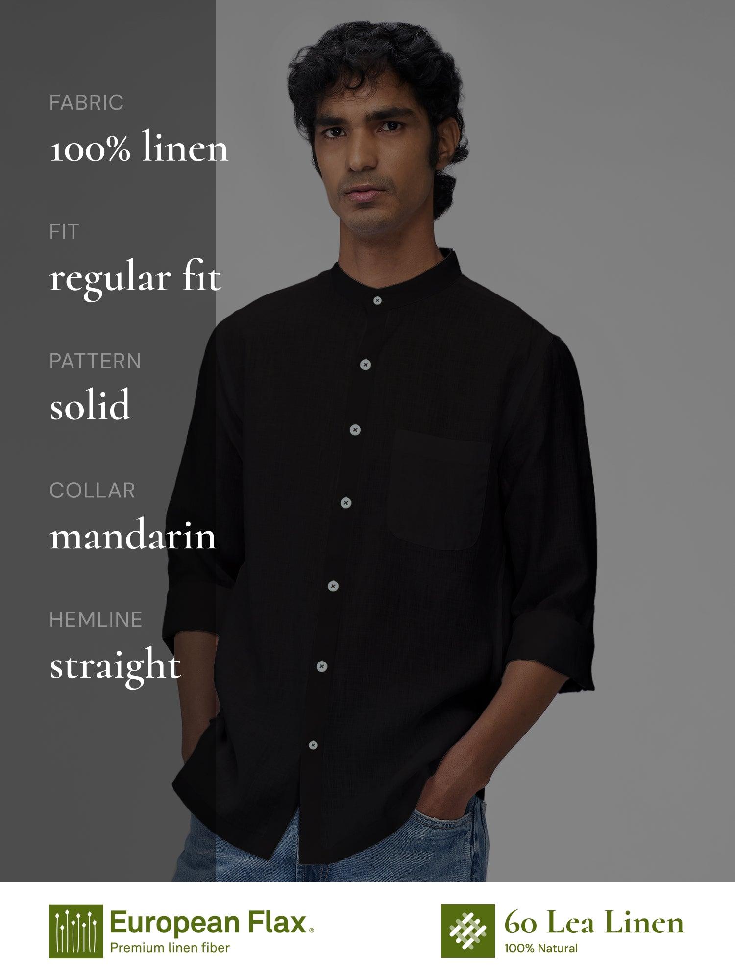 Black Mandarin 100% Pure Linen - Bhrata