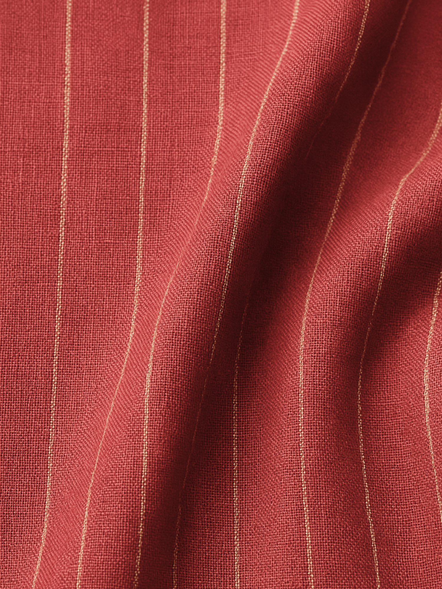 Deep Rust Striped 100% Pure Linen