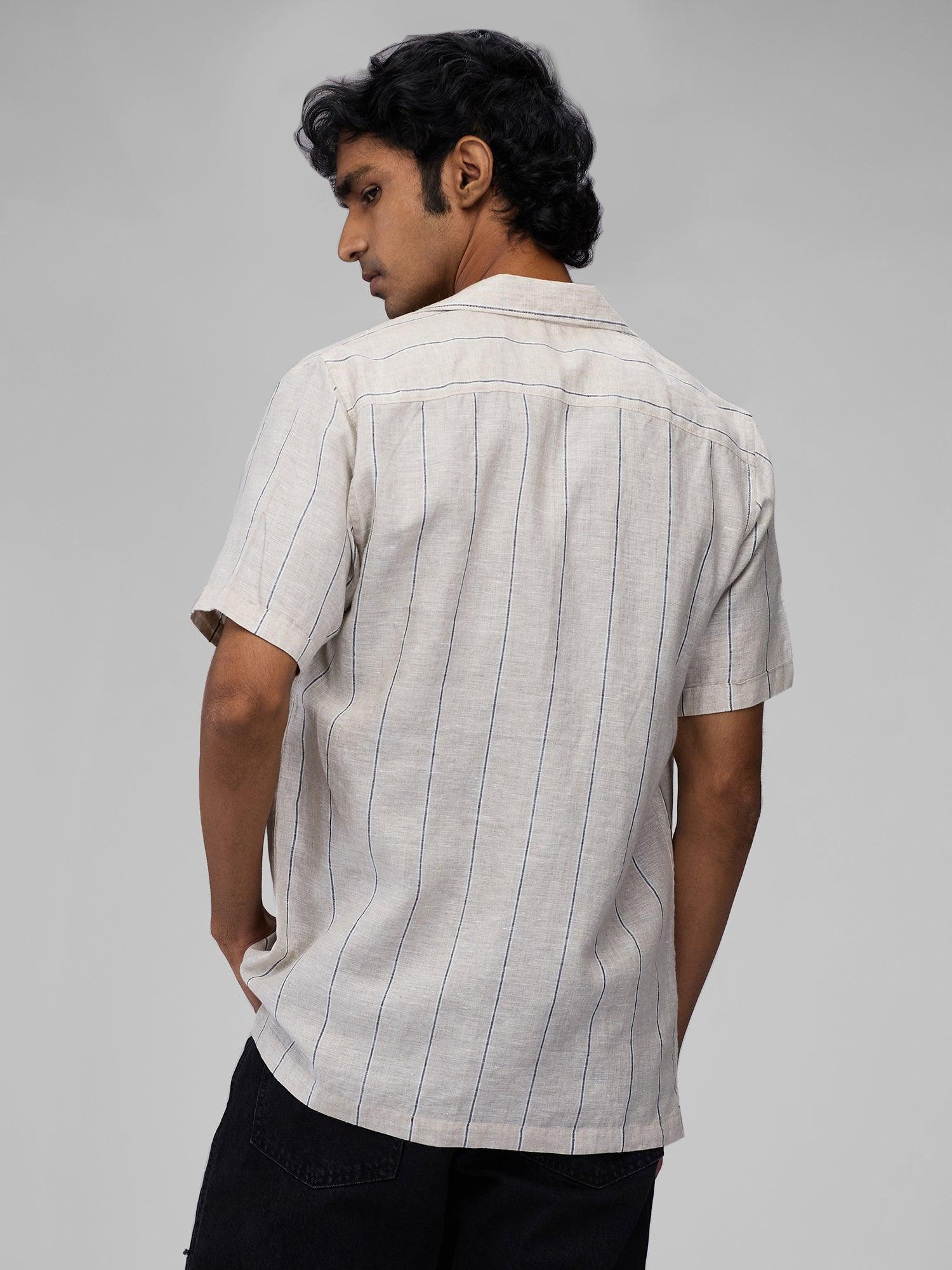 Dune Stripe 100% Pure Linen Cuban - Bhrata