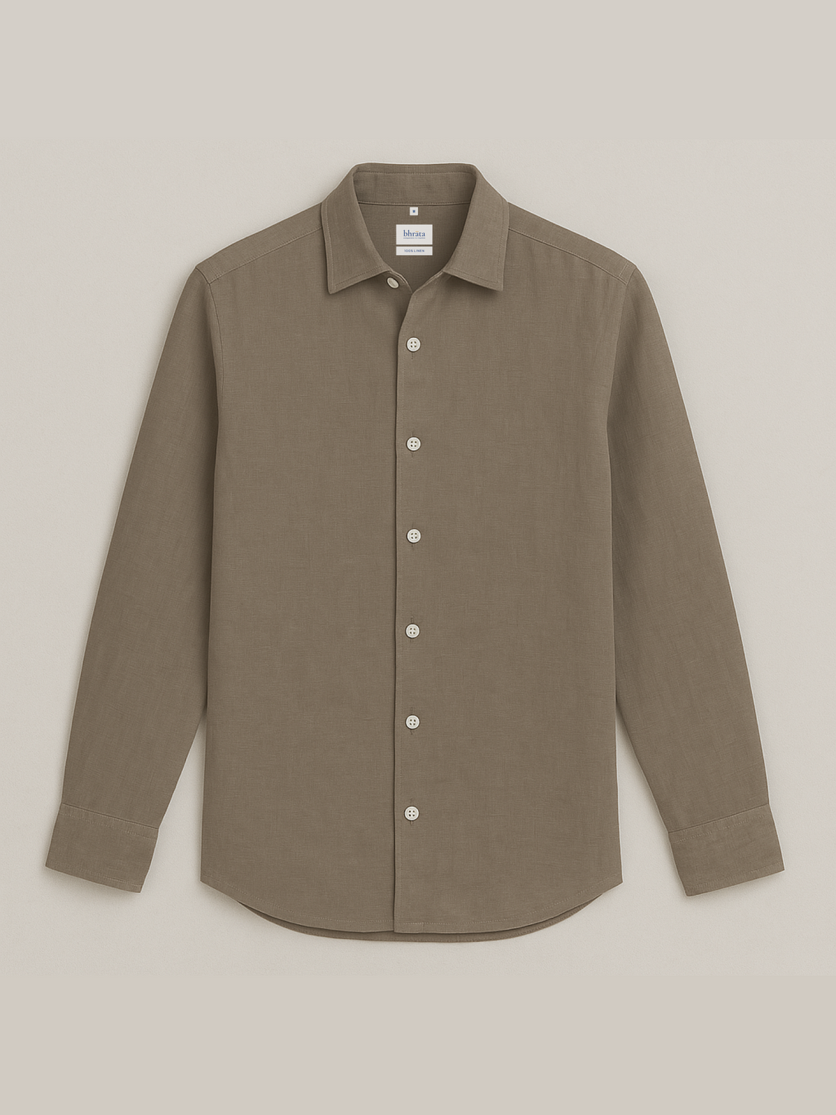 Earth Brown 100% Pure Linen Shirt