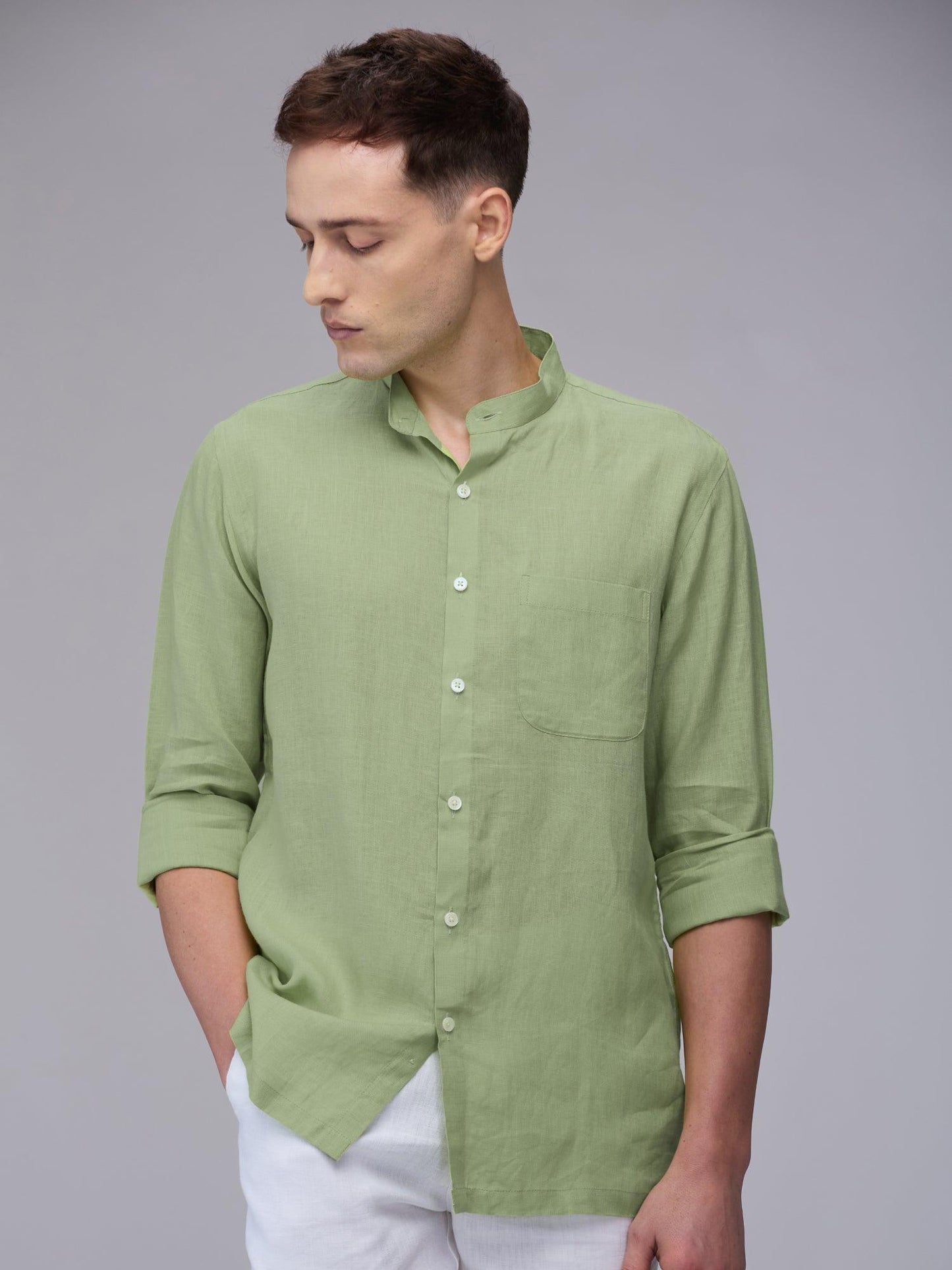 Evergreen Mandarin 100% Pure Linen - Bhrata