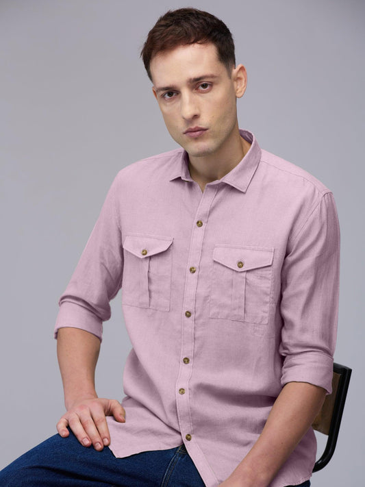 Lavender 100% Pure Linen Safari - Bhrata