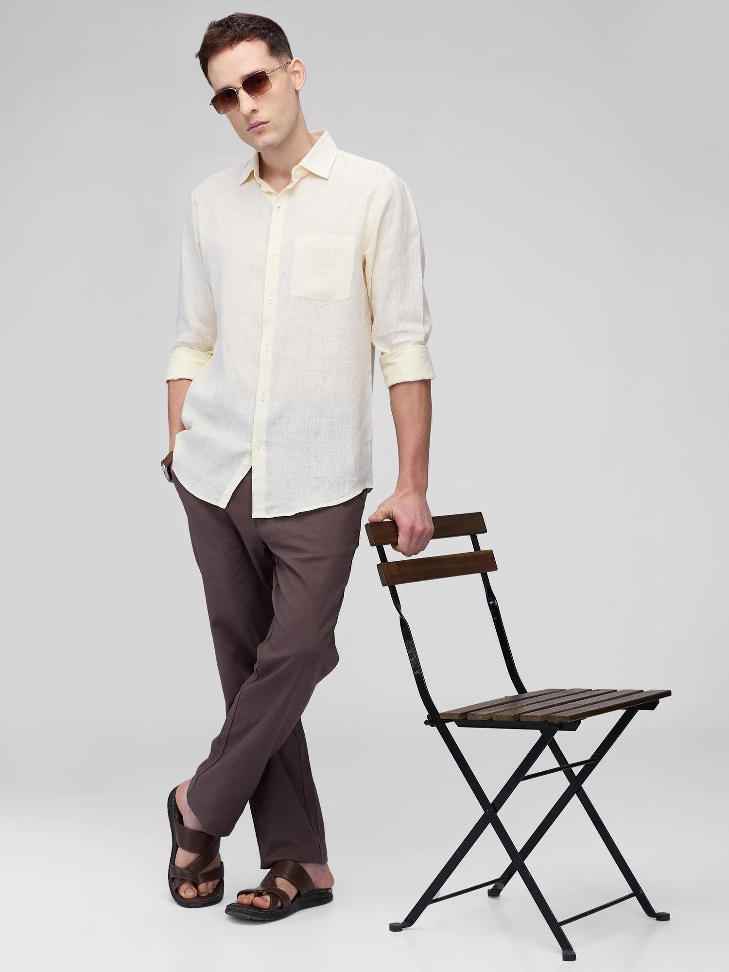 Lemon Yellow 100% Pure Linen Classic - Bhrata