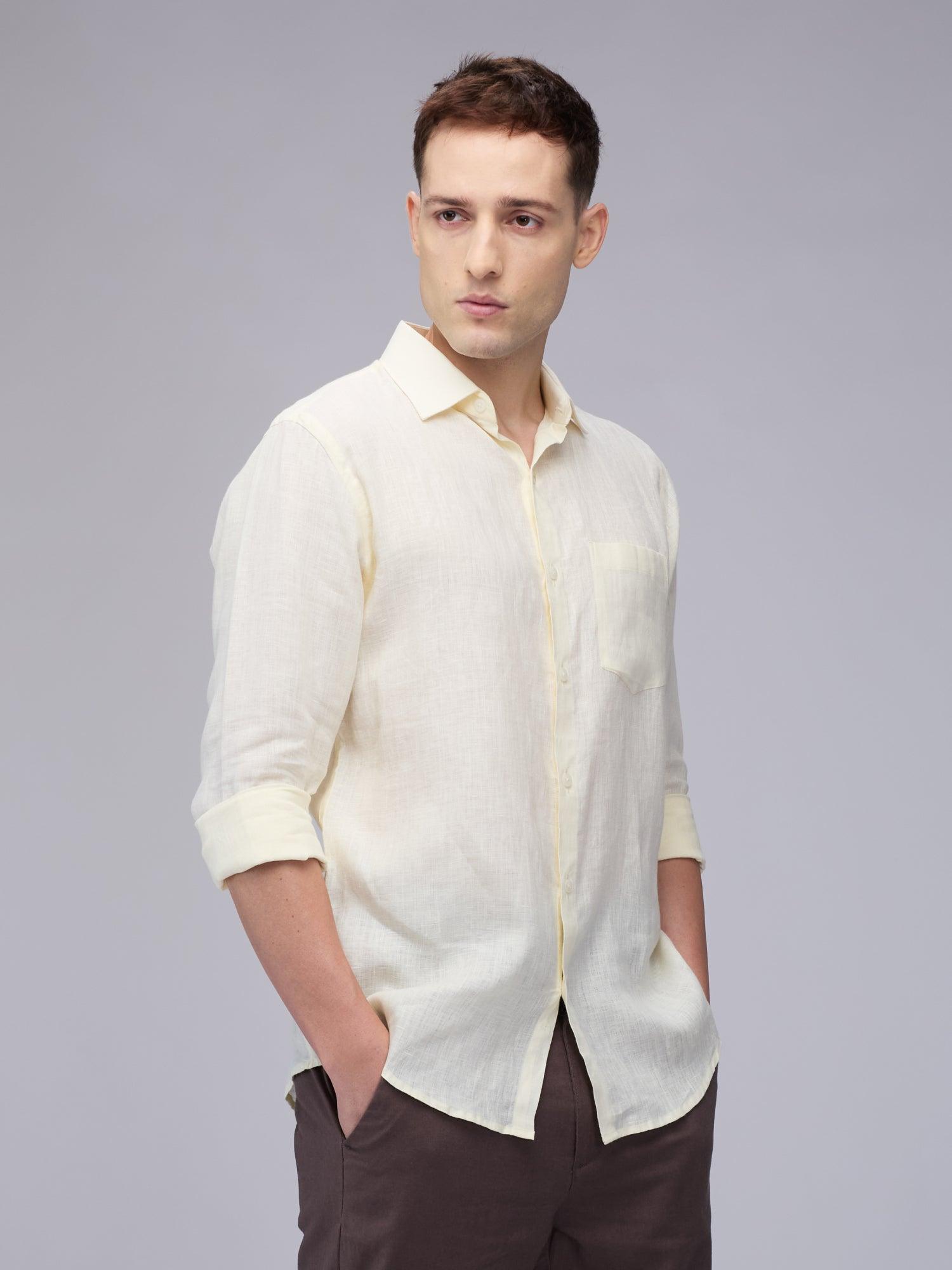 Lemon Yellow 100% Pure Linen Classic - Bhrata