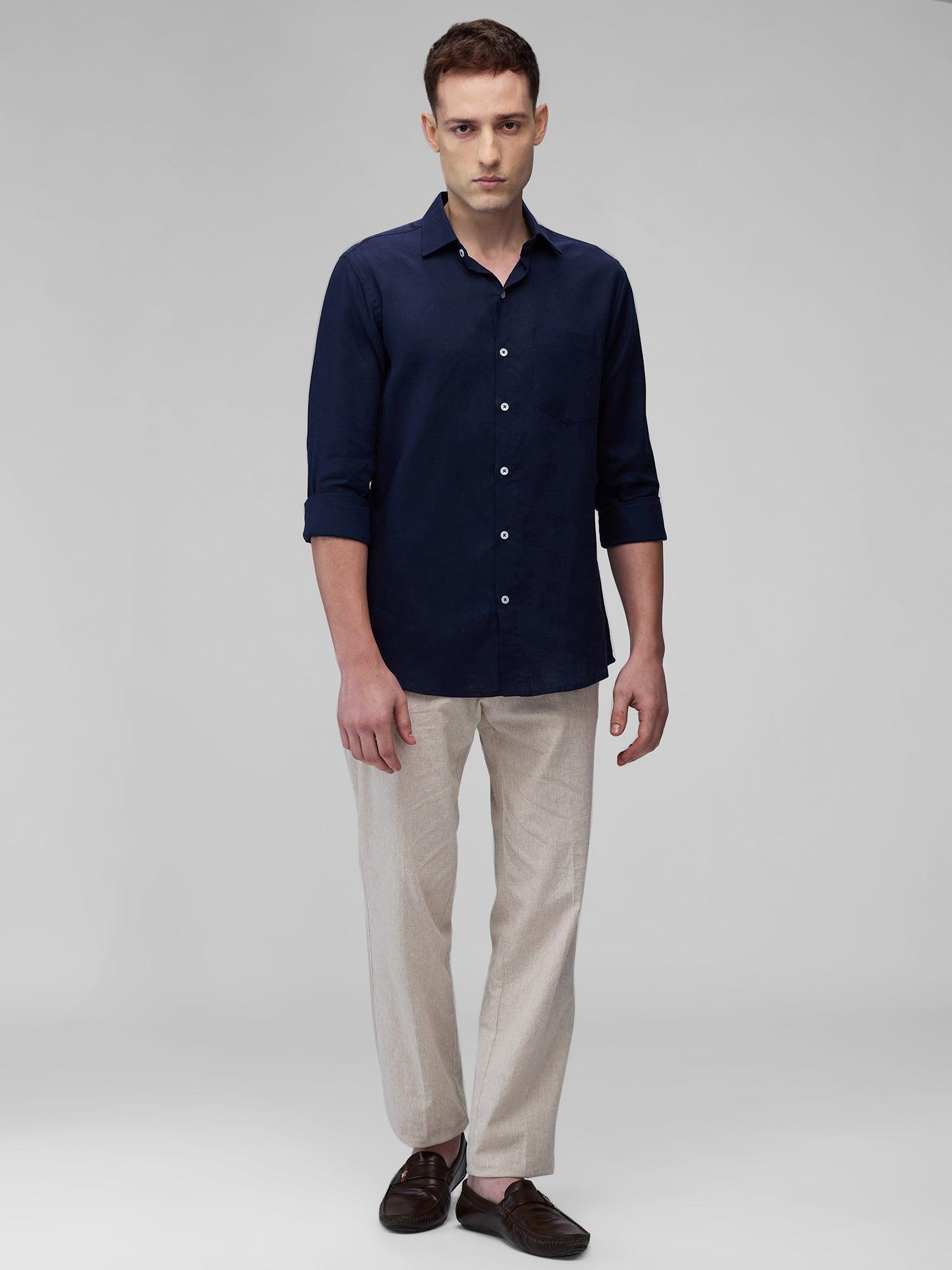 Midnight Navy 100% Pure Linen Classic - Bhrata