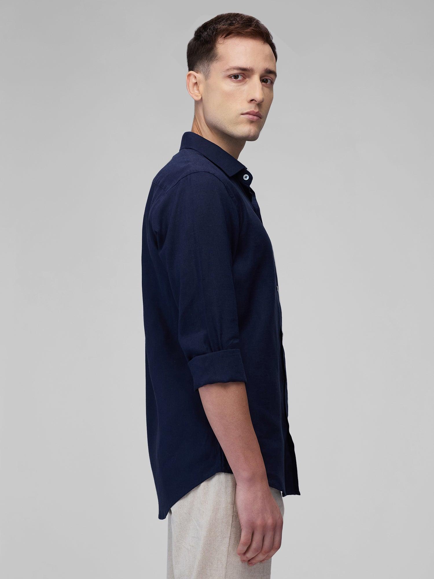 Midnight Navy 100% Pure Linen Classic - Bhrata