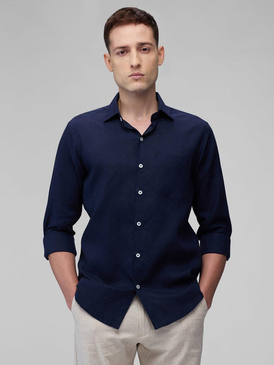 Midnight Navy 100% Pure Linen Classic - Bhrata