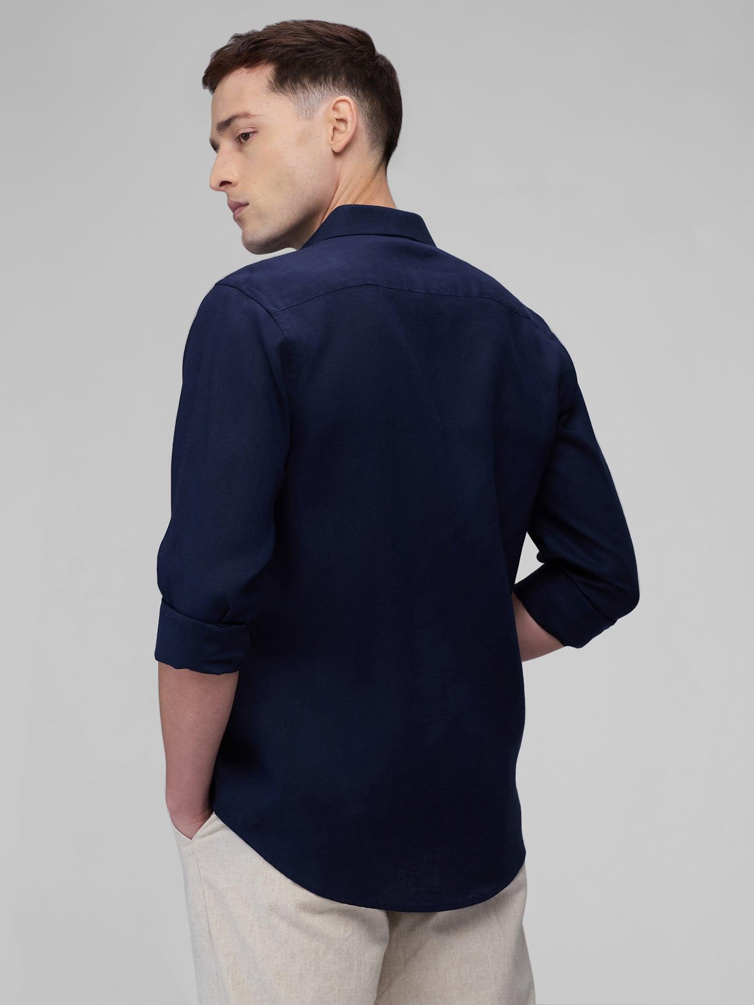 Midnight Navy 100% Pure Linen Classic - Bhrata