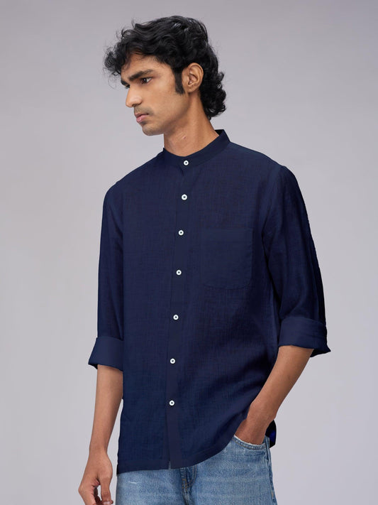 Navy Mandarin 100% Pure Linen - Bhrata