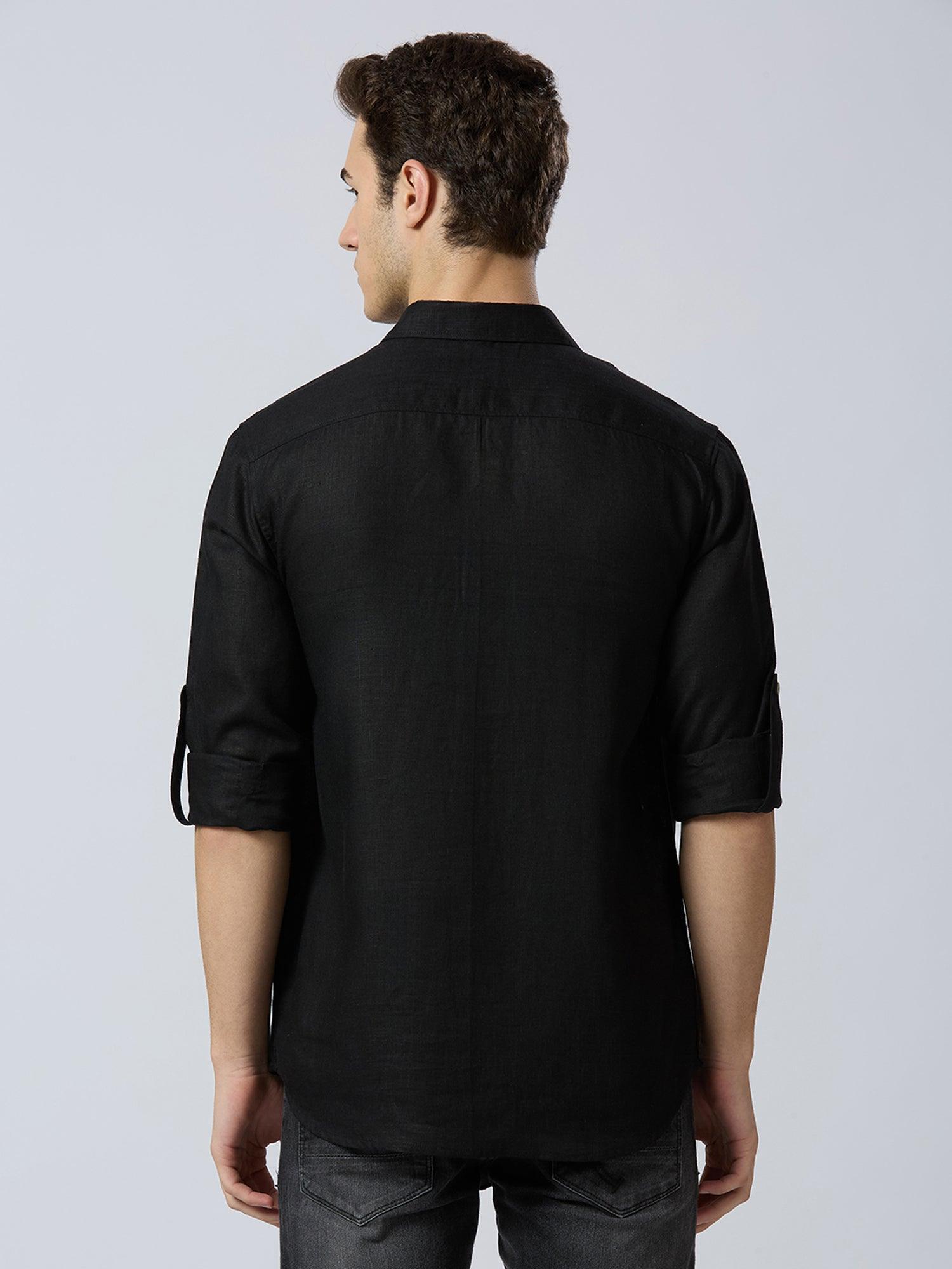 Regal Panther Pure Linen—Onyx - Bhrata