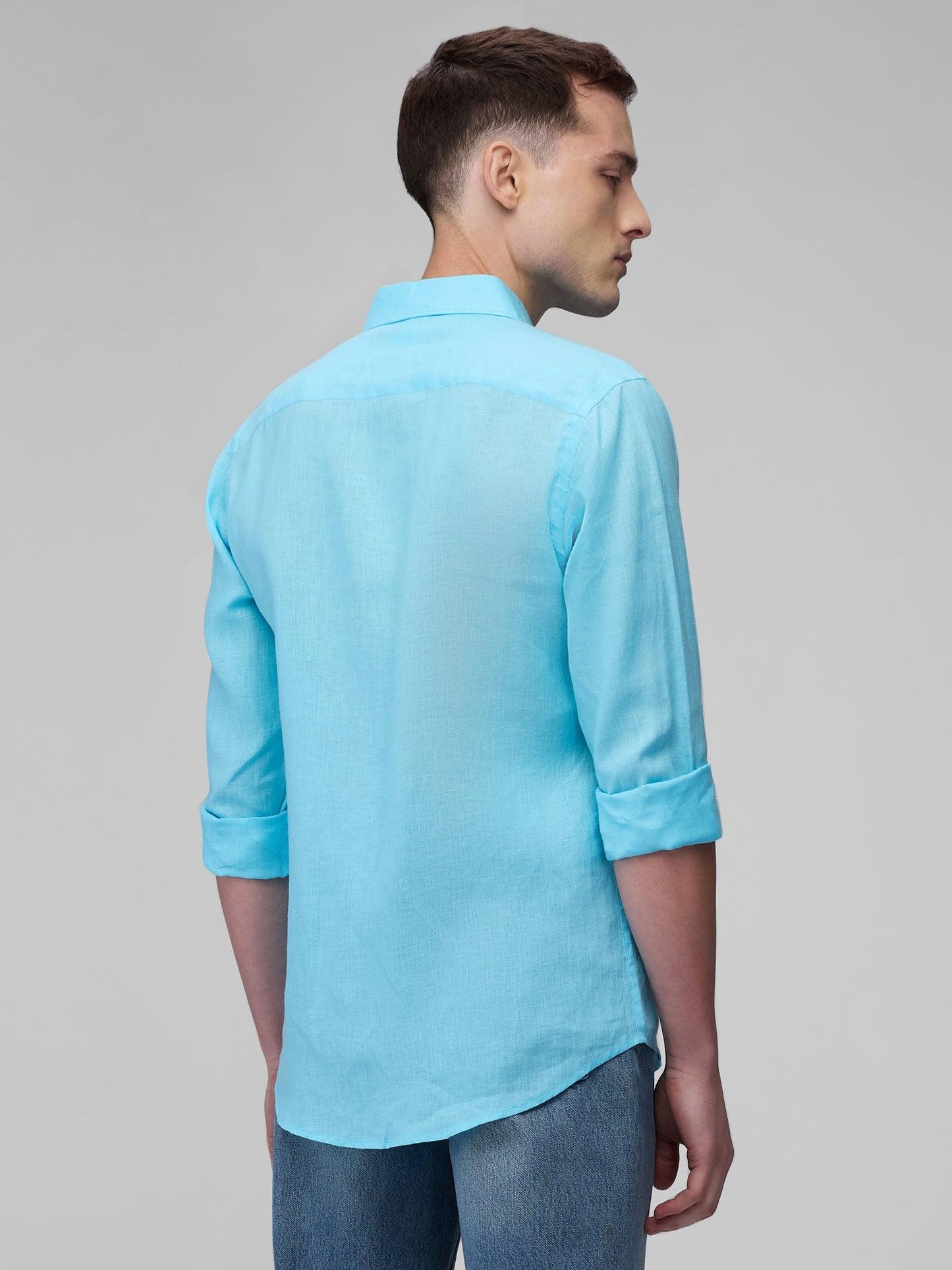 Sky Blue 100% Pure Linen Classic - Bhrata