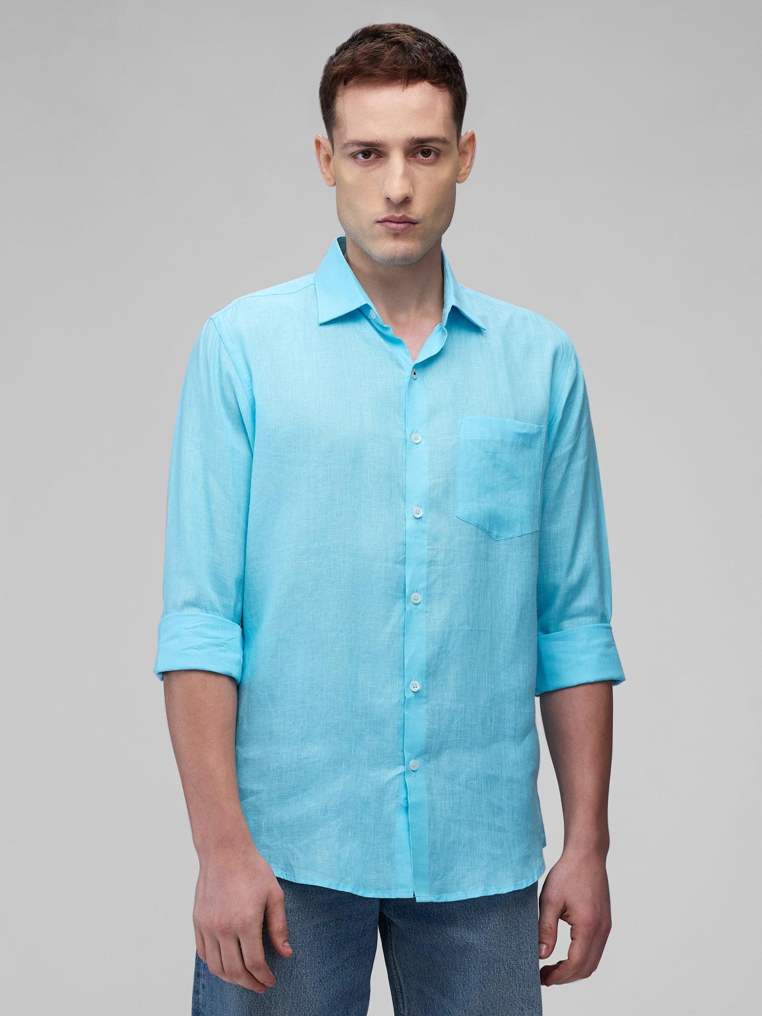 Sky Blue 100% Pure Linen Classic - Bhrata