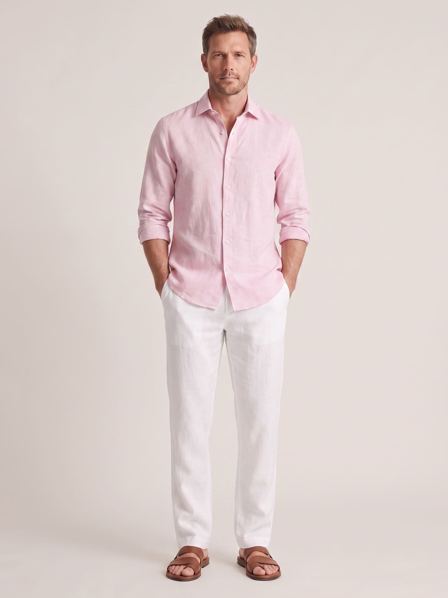 Soft Rose 100% Pure Linen Shirt