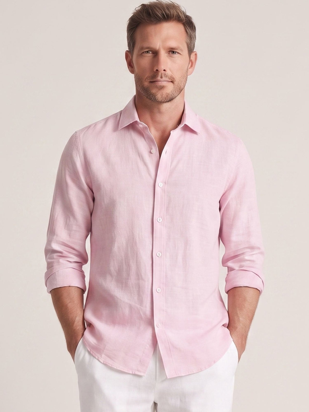 Soft Rose 100% Pure Linen Shirt