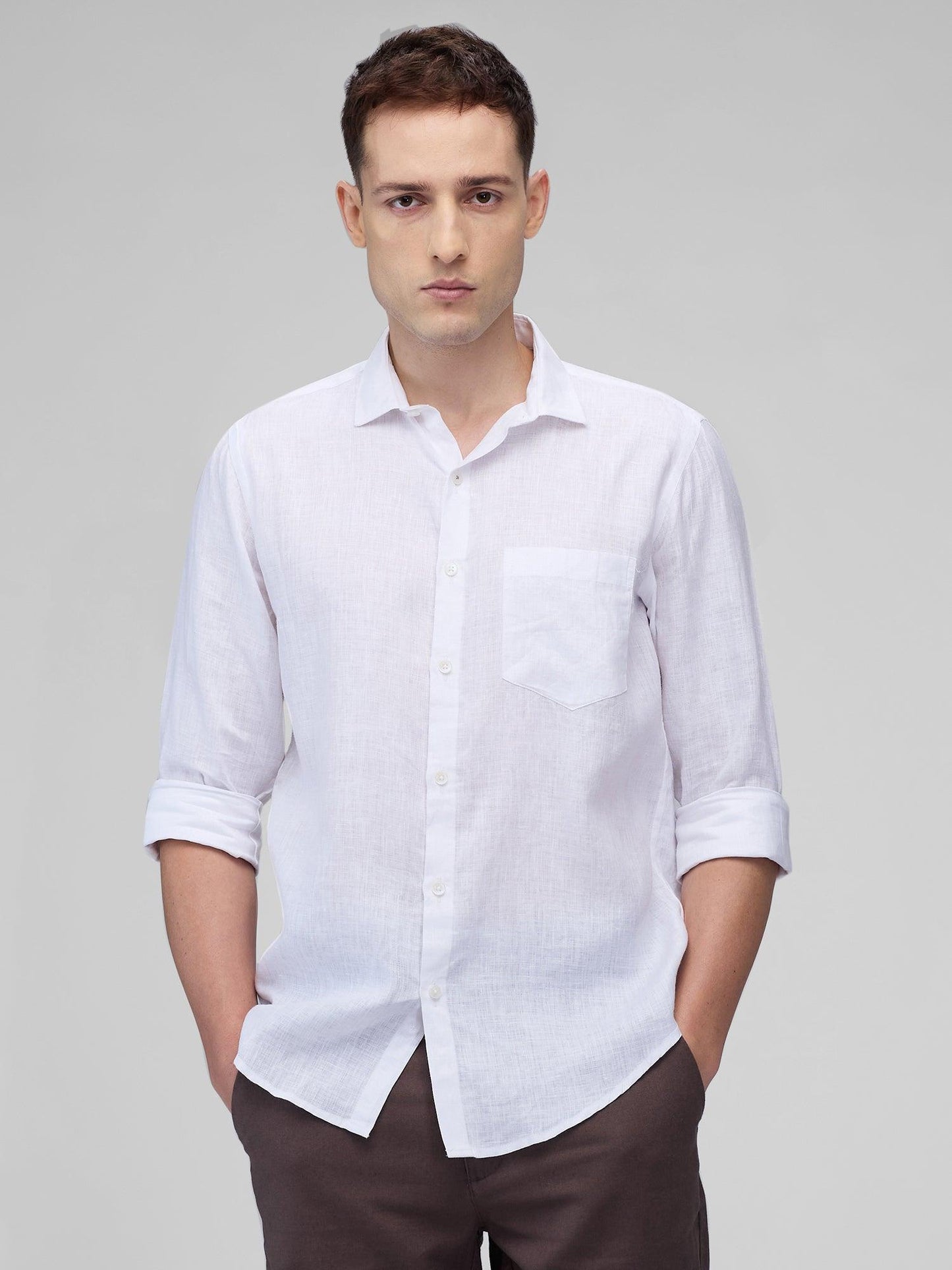 White 100% Pure Linen Classic - Bhrata