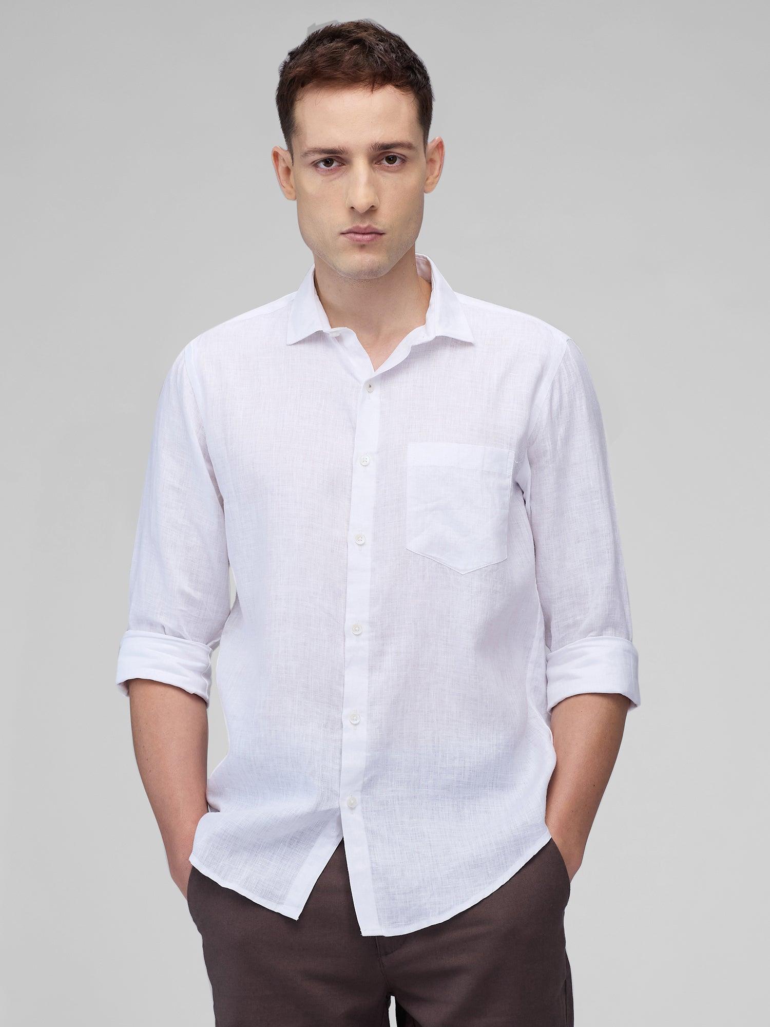 White 100% Pure Linen Classic - Bhrata