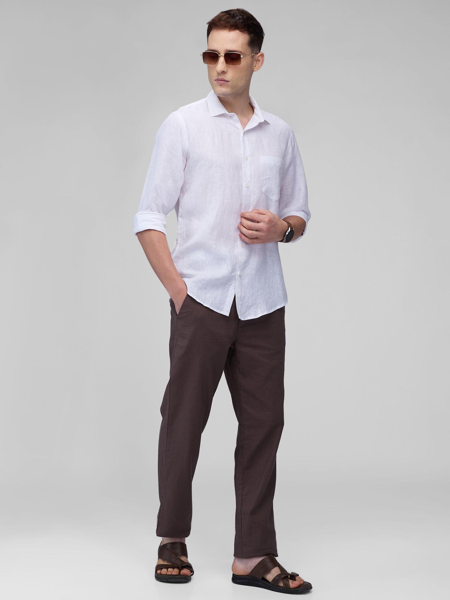 White 100% Pure Linen Classic - Bhrata